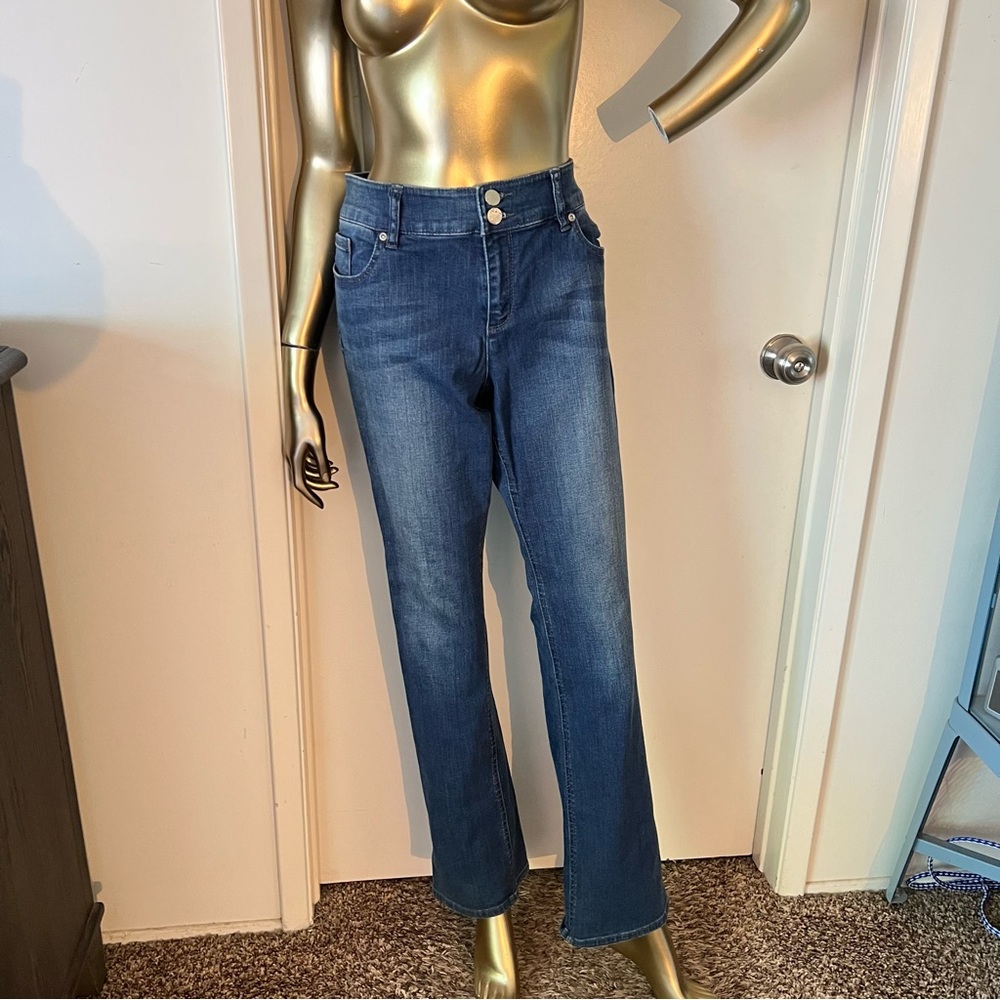 New York & Company Women’s Soho Denim Curve Creator Bootcut Jeans Size 14